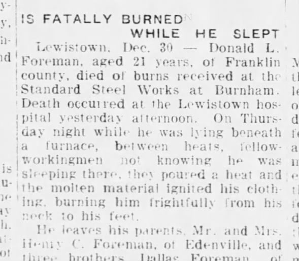Clipping from The Sentinel